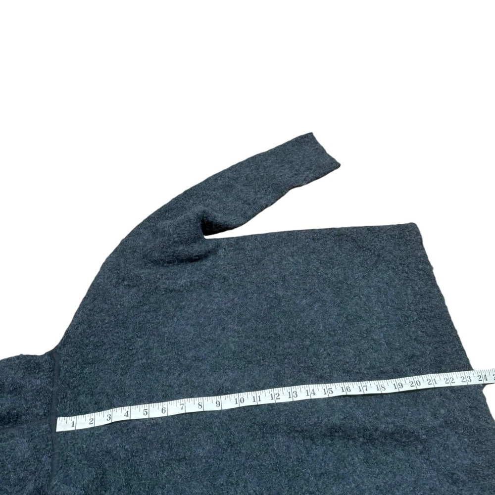 Wool-Blend Hooded Zip Sweater Jacket - Dark Charcoal - Picture 10 of 13